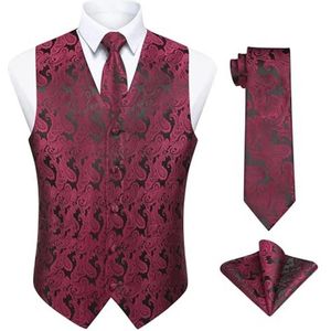 Paisley Vesten voor Mannen - Formele Bruiloft Kleding met Bloemen en Jacquard Design