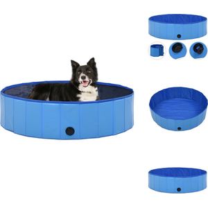vidaXL hondenzwembad - blauw PVC 120 x 30 cm - verkoelend - Speelgoed voor dieren