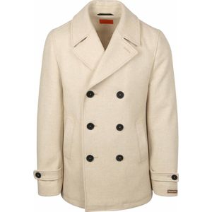 Suitable - Caban - Ecru - Wol Blend - Heren - Tussenjas