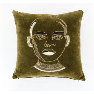 By-Boo Kussen Dax Green 50 x 50 cm