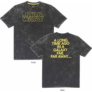 Disney Star Wars - In A Galaxy Far Far Away Mens Tshirt - S - Grijs