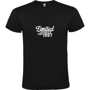 Zwart T-Shirt met “Limited sinds 1997 “ Afbeelding Wit Size XXXXXL