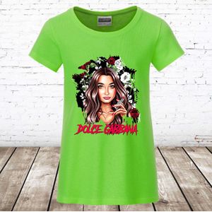 T-shirt Cab groen -James & Nicholson-158/164-t-shirts meisjes