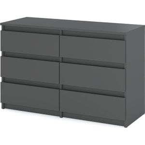 AZ Home, Ladekast 6 Laden HUGO 100cm Grij Mat