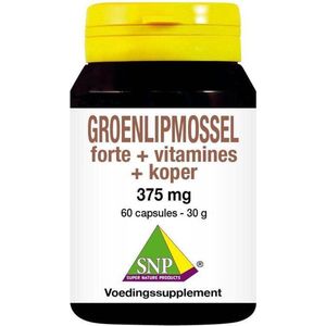 SNP Groenlipmossel forte + vitamines + koper 60 capsules