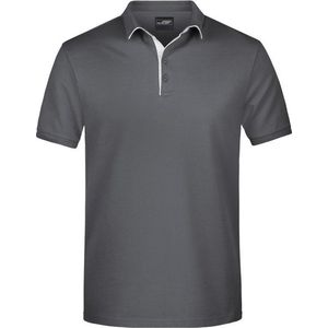 Polo shirt Golf Pro premium grijs/wit voor heren - Grijze herenkleding - Werkkleding/zakelijke kleding polo t-shirt S