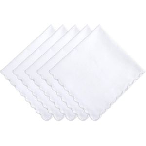TRANKIELO® - Set van 5 Dameszakdoeken - Katoen, 30x30 cm, Zacht en Ademend, Perfect voor Bruiloften