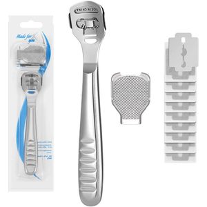 Actie4you - Eeltverwijderaar - Eeltvijl - Eeltschraper - RVS - Met 10 Reserve Mesjes