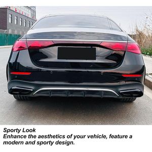 Rear Exhaust Muffler Pipe Cover for Benz E-Class W214 AMG-Line 2023+ Sporty Look Bright Black