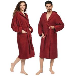 Uniseks badjas met capuchon van 100% katoen - Zacht en absorberend, Italiaans design
