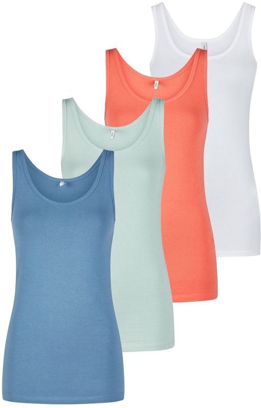 ONLY - ONLLIVE LUV SAL S/L TANK TOP 4-PACK JRS - Meisjes - Tops