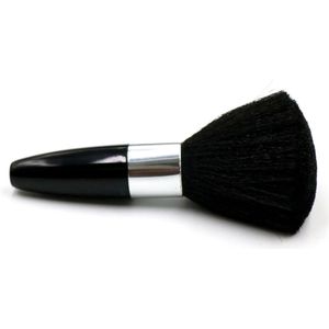 Poederkwast - Foundation Kwast - Powder Brush - Synthetisch haar - Zwart - Zilver - 11 cm. lang