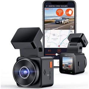 HD Dashcam met Spraakbesturing en Parkeerbewaking - Handsfree Bediening - Loop-opname - 170 Graden Kijkhoek - 1080p Opnamekwaliteit