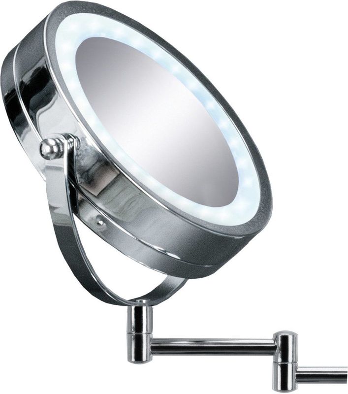 Kleine Wolke - Brilliant - Make Up Spiegel - Ø 17,5 cm - LED Verlichting - 360° Draaibaar