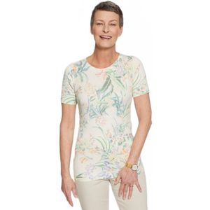 Trui met bloemenprint en korte mouwen