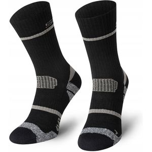Spaio Alpha Trekking Sokken - Zwart/Grijs - Maat 38-40