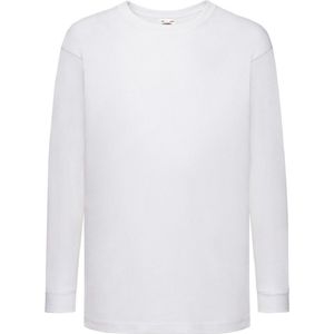 Fruit Of The Loom T-Shirt Lange Mouwen Kinderen / Kinder (2 stuks) (Wit)