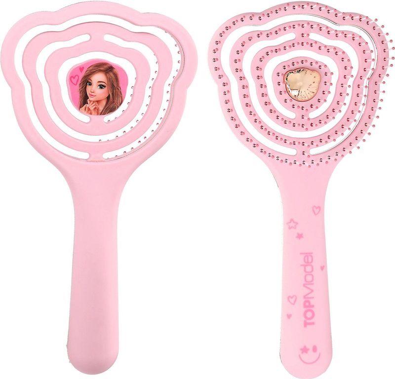 Depesche - Beauty and Me - Haarborstel - Roze - Berenvorm - Gouden Accenten