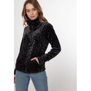 Protest - Prtpaco - Fleece Vest - Panterprint - High-pile Fleece - True Black