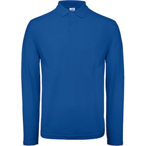 Men's Long Sleeve Polo 'ID.001' Kobaltblauw B&C Collectie maat S