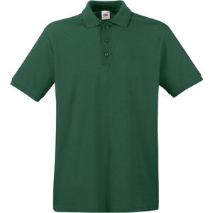 Fruit Of The Loom - Premium - Poloshirt - Bottle Groen - Korte Mouwen