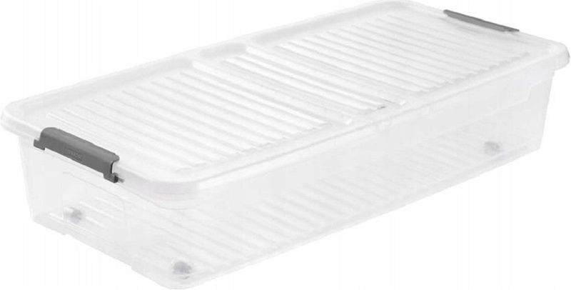 KEEEPER - LEO - Opbergbox met Deksel - Doorzichtig - 33 L - 77x38 cm