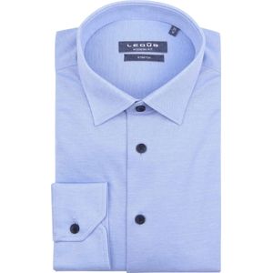 Ledub - Overhemd Tricot Lichtblauw - Heren - Maat 41 - Modern-fit