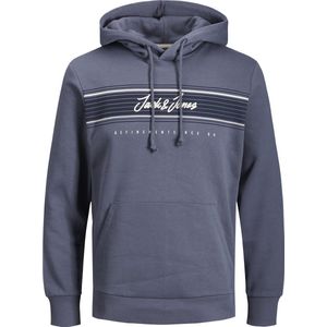 JACK&JONES - JJLEO SWEAT HOOD PS - Heren Trui - Grijsblauw