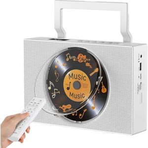 Bluetooth CD-speler met radio en afstandsbediening - Draagbare CD-speler met AUX, USB en MP3 ondersteuning