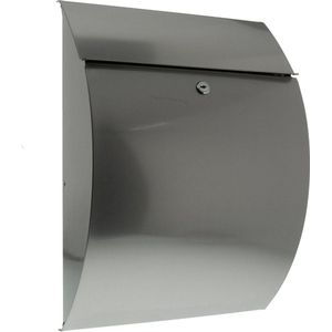 3835 Ni Stainless Steel Letter Box with Opening Stop - A4 Throw-In Format - EU Standard EN 13724 - Stainless Steel