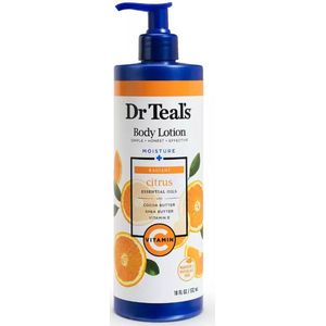 Dr. Teal's - Moisture Plus - Bodylotion - 532 ml - Voor Gloeiende en Stralende Huid met Essentiële Citrusoliën en Vitamine C