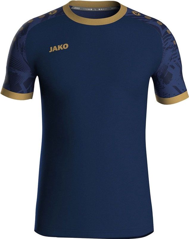Jako Iconic Shirt Korte Mouw Kinderen - Navy / Chilirood | Maat: 140
