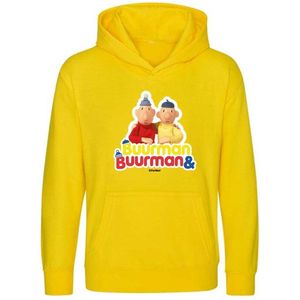 Hooded sweater Buurman & Buurman Logo Geel M