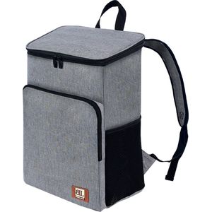 Rainbecom - Koeltassen - Lunchtas – 30x18x40 cm – 20 Liter - Grijs - Isolatie - Kationisch Polyester - Rugzak - Handvat Riem - Koeltas - Lunch Bag - Geïsoleerde Koeltas - Picknicktas