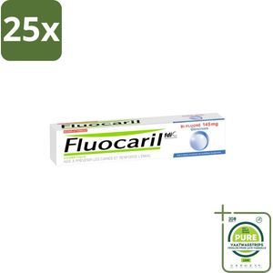 25 x Fluocaril - Tandpasta - Met Fluoride - 75 ml - Grootverpakking - Tandpasta - Fluoride - Tanden Beschermen - Gaatjes Voorkomen - Tandglazuur Versterken