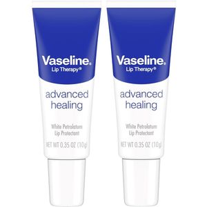 Vaseline Lip Therapy Advanced Healing Lip Protectant - Verzacht Gescheurde en Droge Lippen, Twin pack 20g