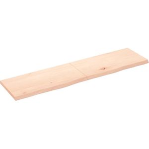 The Living Store Wandplank - Rustieke Eikenhouten - 160 x 40 x 4 cm - Draagvermogen 25.6 kg