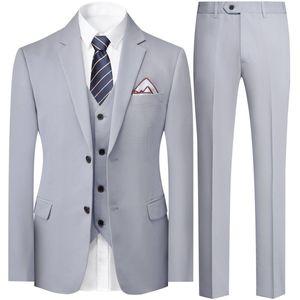 Allthemen Modieus Stedelijk Driedelig Pak - Twee Knoppen - XS