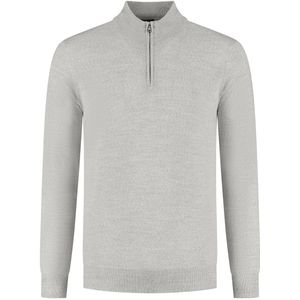 GENTS - Halfzip merinoblend - Wol - Lichtgrijs - Maat S/S
