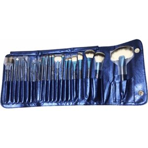 Guardian Beauty Make Up Kwasten Set - 22 stuks - Blauw - Met Koffer - Cosmetica - Cadeau Idee