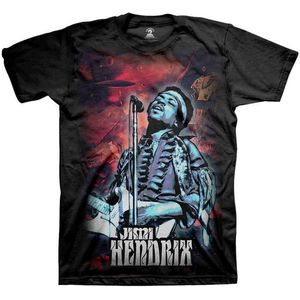 Jimi Hendrix - Universe Heren T-shirt - L - Zwart