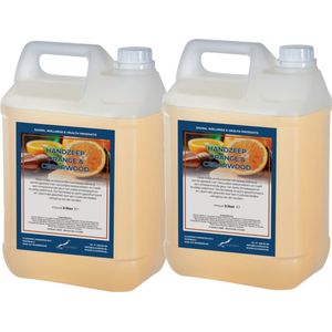 Handzeep Sweet Orange & Cedarwood 5 liter - set van 2 stuks - navulling - Voordeelverpakking