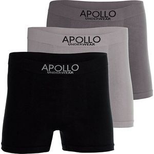 Apollo heren boxershorts naadloos | MAAT XXL | 3-pack | grijs