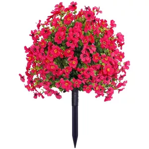 3 Stuks Hangende Kunstplanten met Witte Bloemen - 80cm
