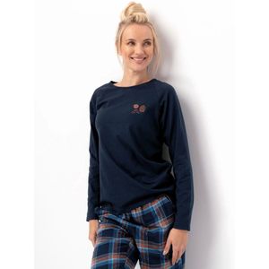 Key Dames Pyjama Flanel Katoen Blauw LNS 432 36 / S