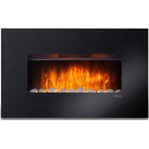 MOA - Sfeerhaard - Elektrisch - Zwart - 2000W - Met Afstandsbediening en Sfeerlicht