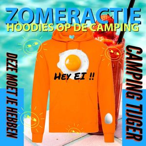 Hoodie camping - Grappige Hoodie Hey ei - Hoodie Oranje - Maat Xxl