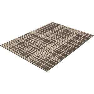 Vloerkleed Sisal Burburry | Zwart & zilver - 310 x 240 cm