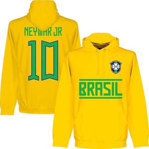Brazilië Neymar JR 10 Hoodie - Geel - Kinderen - 98