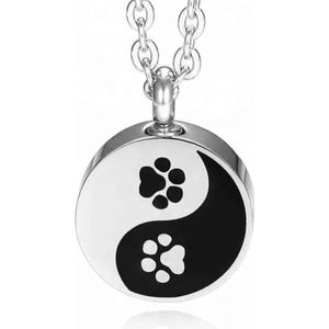 Ashanger | Yin Yang | Kleur zilver/zwart